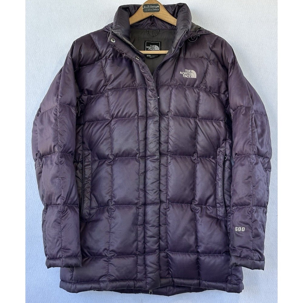 North Face Ski Down Jacket Puffer Snowboard Coat Purple Long Women's M